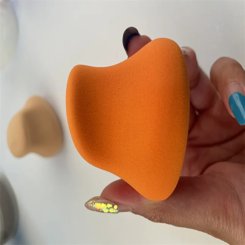 

Catboy custom your own brand orange and beige high quality single mini magic powder puff makeup sponge, As the picture