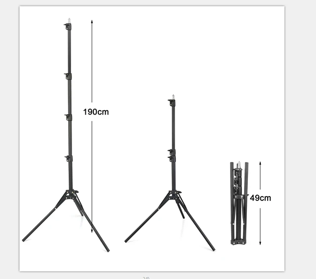 

heavy duty flat tripod for mobile phone camera selfie stick softbox light stand light box stand cell phone tripod stand, Black