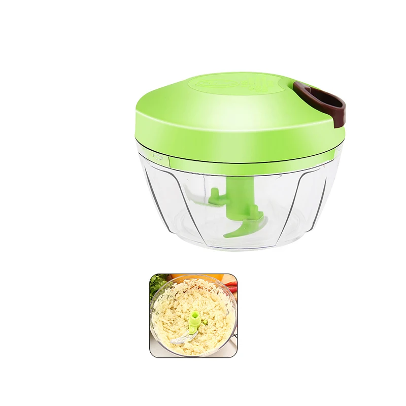 

Home and kitchen hand pull mincer blender chopper vegetable cutter, Red;yellow;green