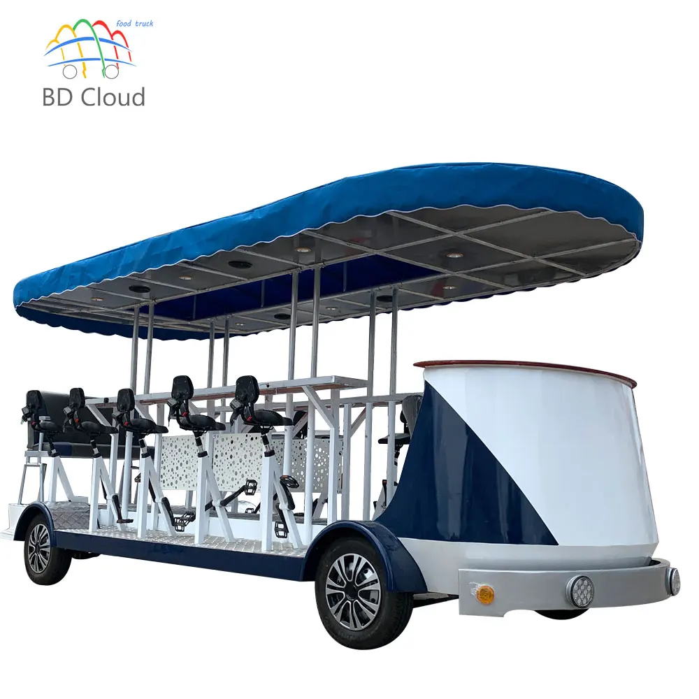 

15 person 4 wheel pedal party beer bike for sale, Customized