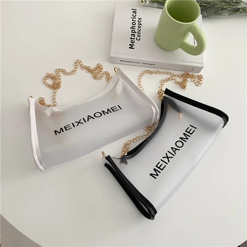 

Summer 2021 Small Designer Hand Bags Women Handbags Ladies Transparent PVC Mini Clear Jelly Purses and Bags
