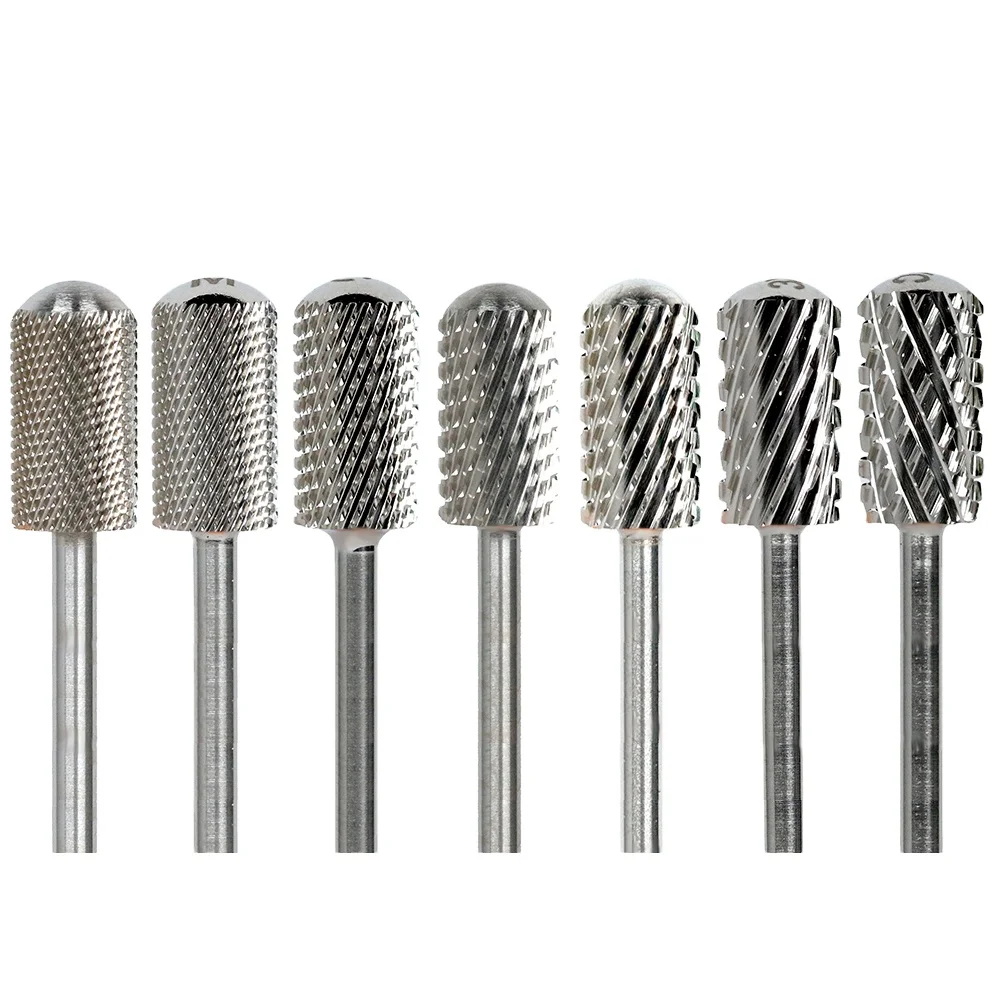 

High Quality Wholesale Professional Silver Gold Rounded Nail Carbide Bit For 3/32 Electric DRILL Coarse Nail Drill Bit Tungsten
