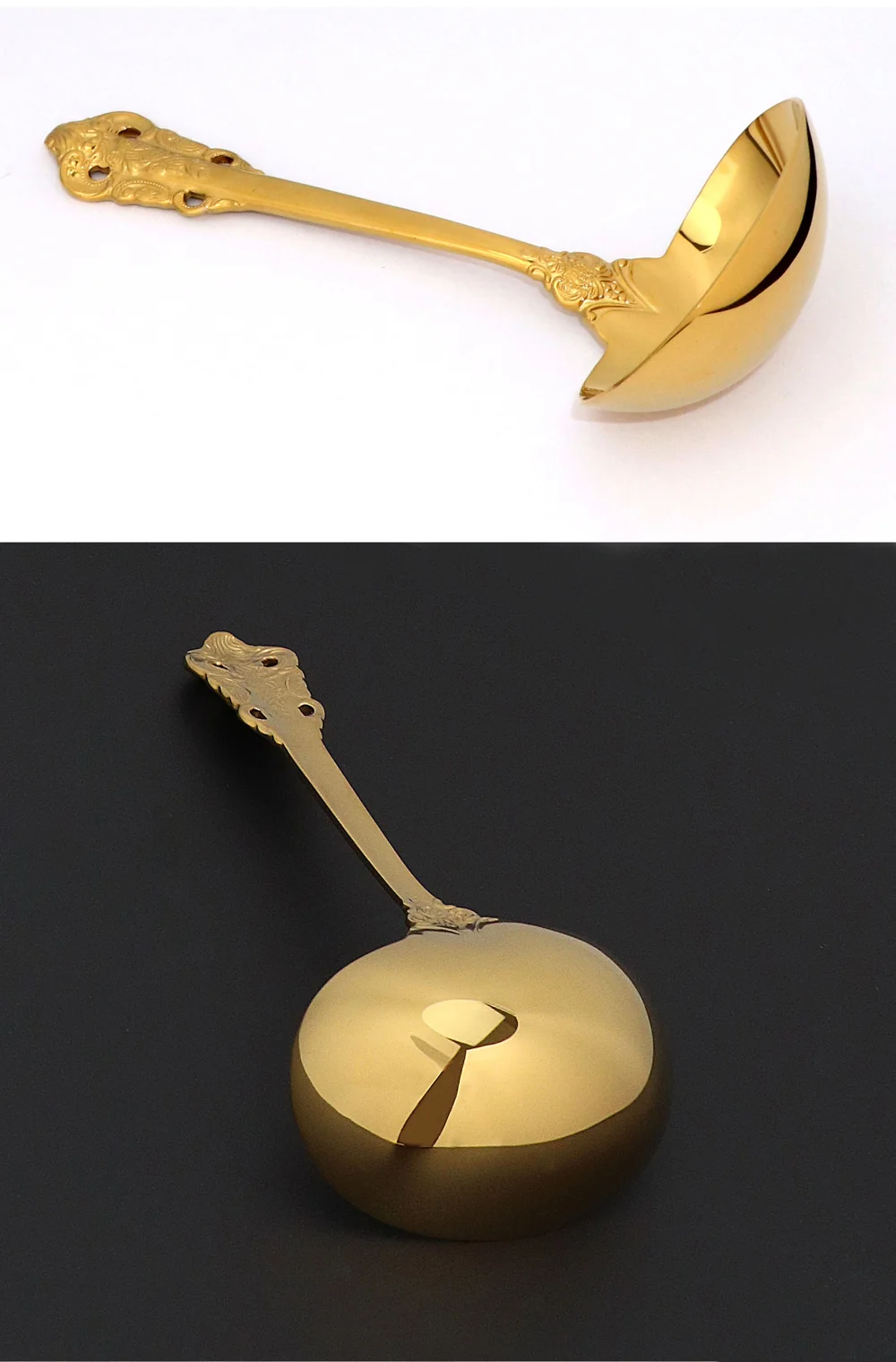 304 Stainless Steel Soup Ladle Cooking Tool Kitchen Accessories Gold