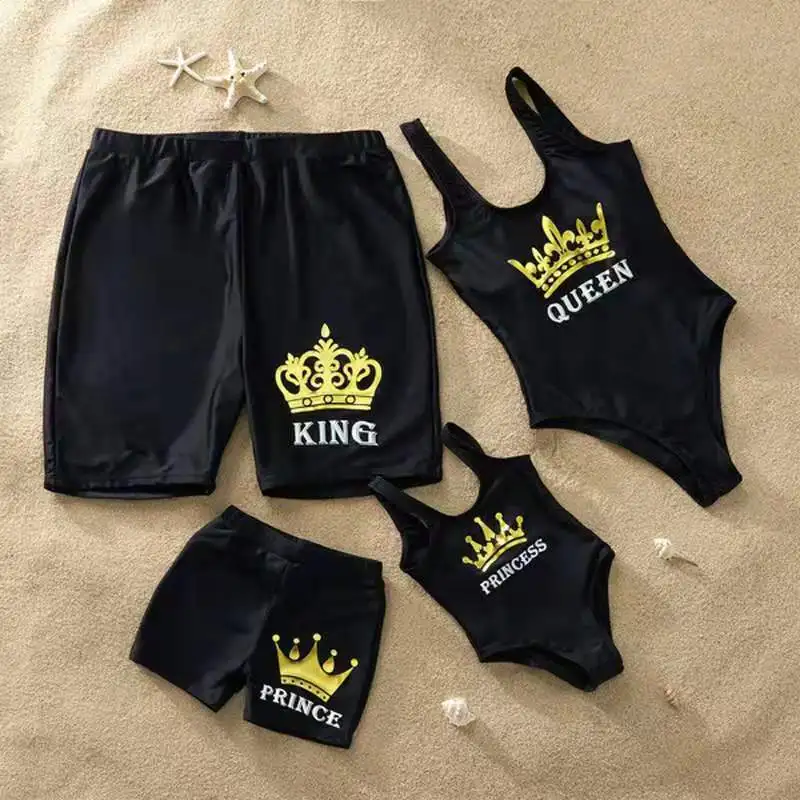 

Family Matching Swimwear Mother Daughter Swimsuit Mommy And Me Bikini Clothes Family Look Father Mom Daughter Son Bathing Suit, Picture