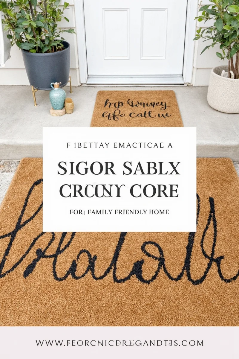 Bright yellow citrus-themed doormat