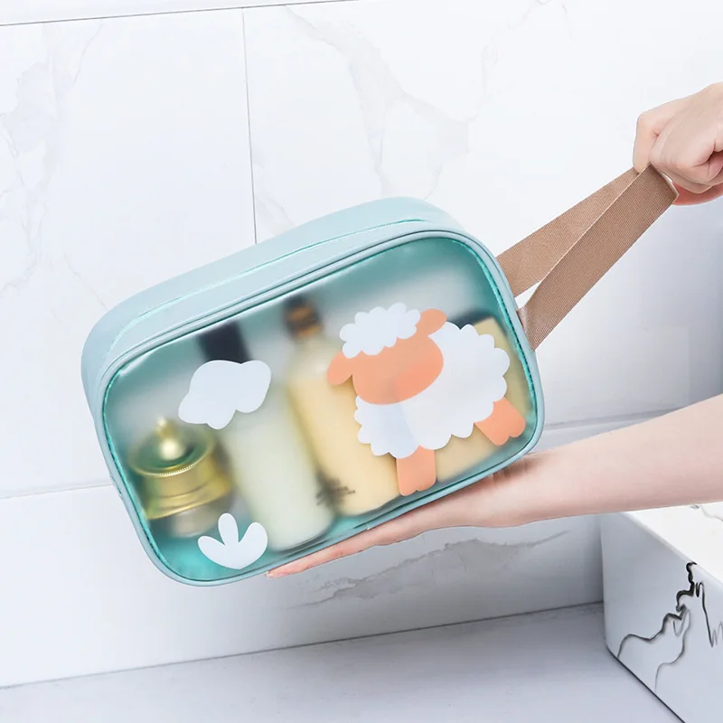 

Clear Cosmetic Bag New Design Water-proof Clear PVC Transparent Packing Cubes Travel Bag, 4 colors