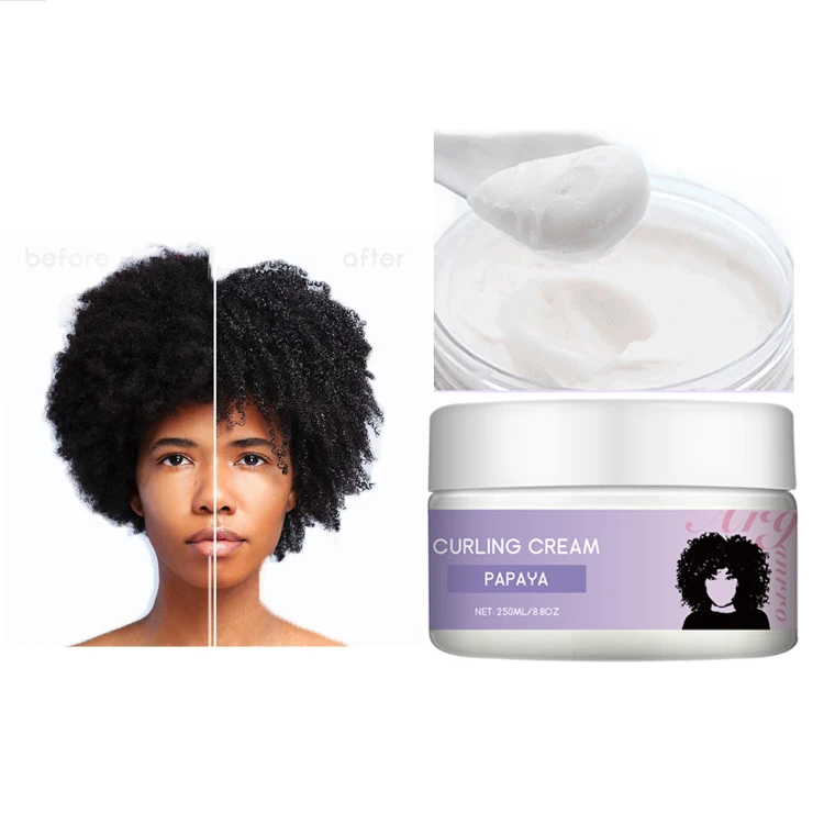 

Arganrro Private Label Organic Shea Definding Curl Hair Cream Defines, Conditions And Adds Manageability