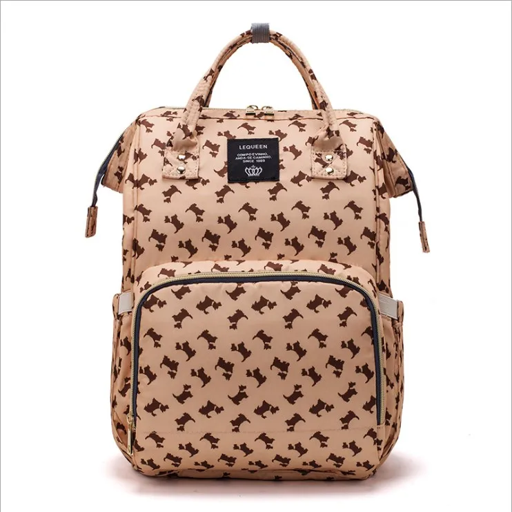 

wholesale fashion 2021 Stylish multifunction bags animal print bag waterproof baby bag, Yellow