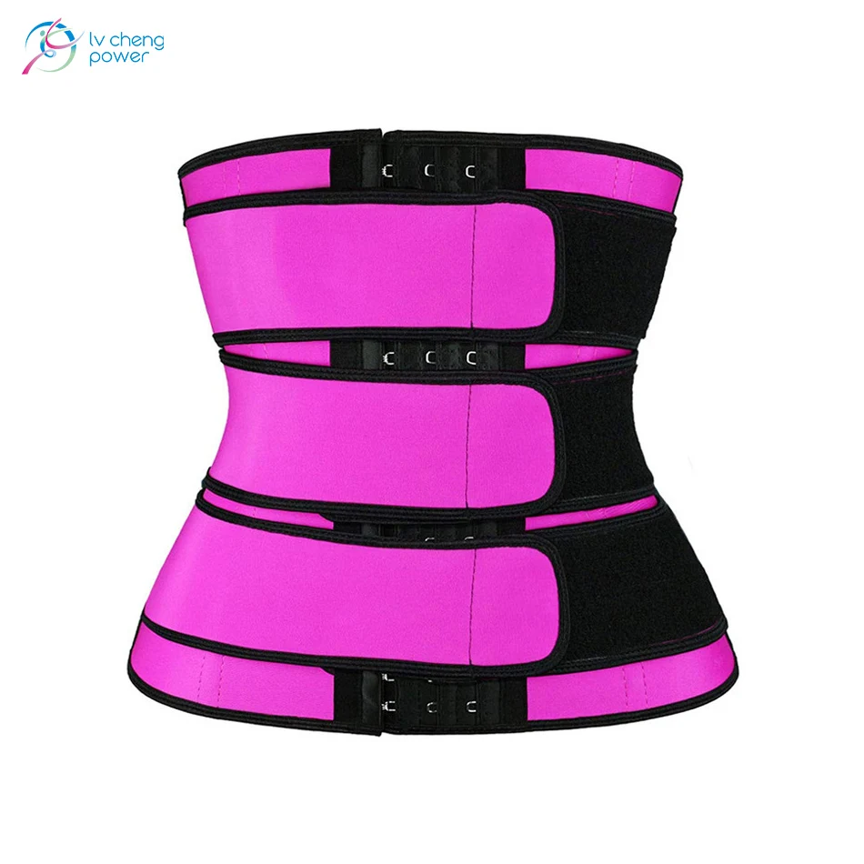

Waist Shaper Tripple Belt Waist Trainer Shaper GYM Sports Wicking and Quick-drying Plus Size Shapers, Black, rose red, grey