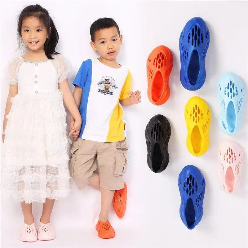 

Foam Runner Yeezy Kids Nino Sendals Yeezys Inspired Slides Children Baby Slid Slipper Dropshipping Boy Toddler Yezzy Sandals, Customized color