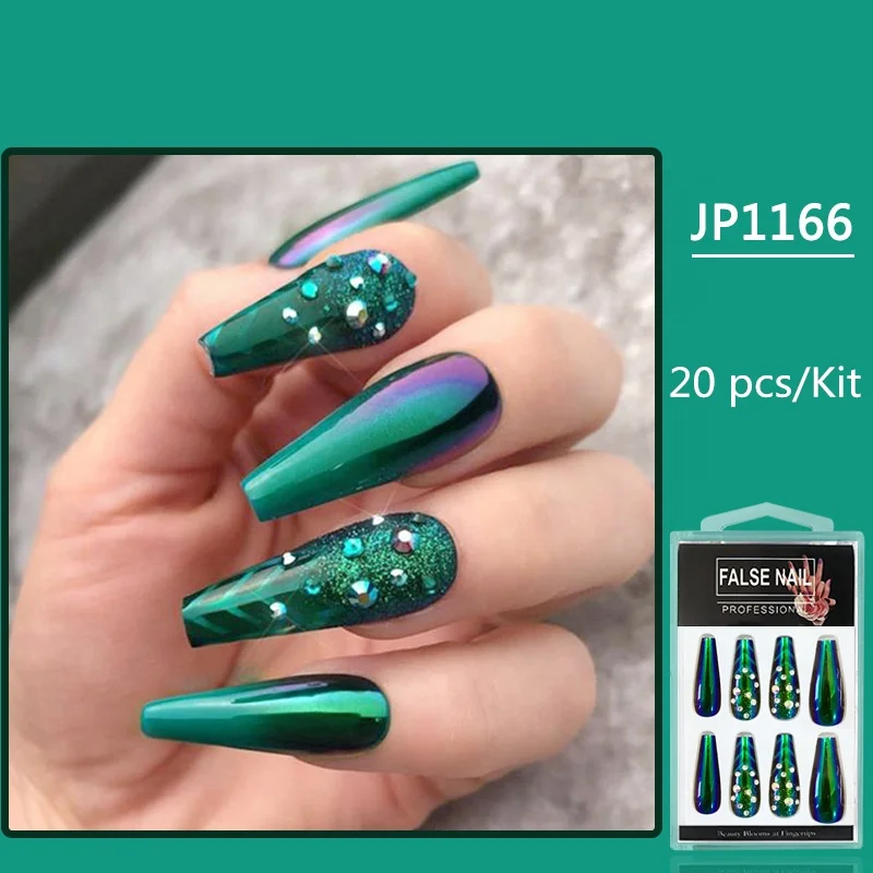 

Gorgels Designed Packaging Box Press Stick on Decoration Artificial False Fake Tips Nails Art For DIY