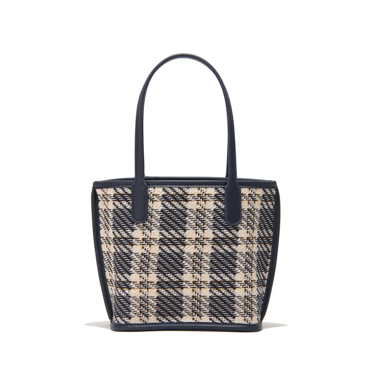 

Spring Summer 2021 new custom design women handbag female fashion houndstooth vegetable basket shipping totebag for ladies