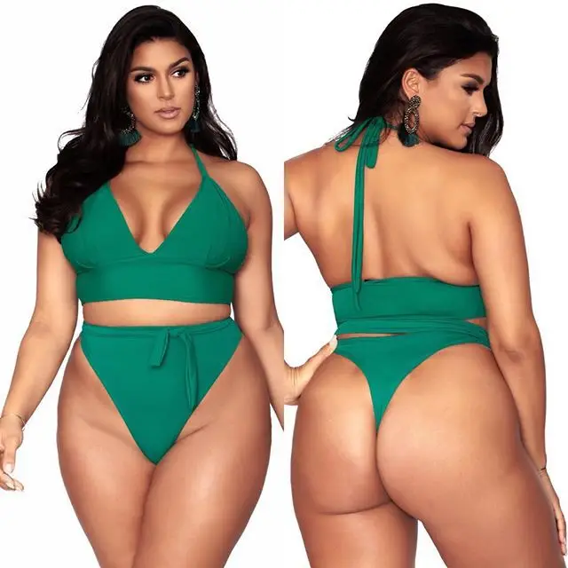 

2020 tankini two pieces Swimwear Fashion Women Sexy Bikini Plus Size Swimwear, 3 colors