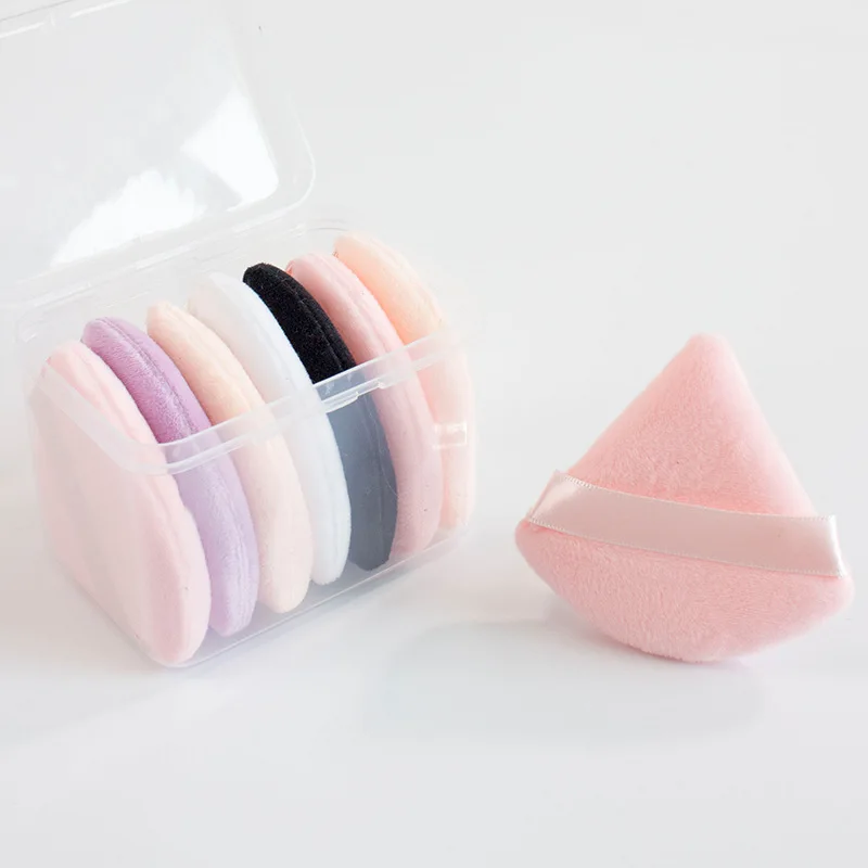 

New Triangle Makeup Puff Smooth Loose Powder Puff Double Sided Velvet Makeup Air Wet And Dry Use Foundation Cosmetic Puff Sponge