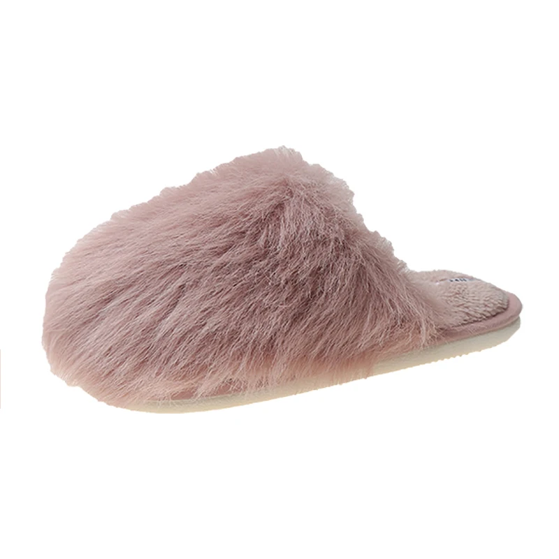 

Women's indoor nonslip winter warm fluffy slippers soft real sheepskin home slides for ladies, Multi color