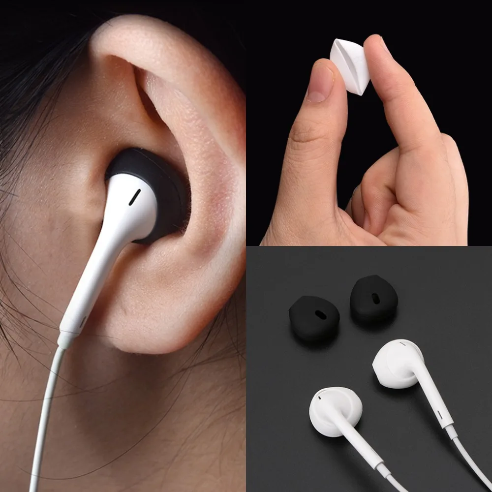 

2Pairs Eartip Silicone in-ear Headset Earbuds Cover with Ear Hook for Apple Airpods iPhone 7 6 6S Plus 5 5S SE EarPods