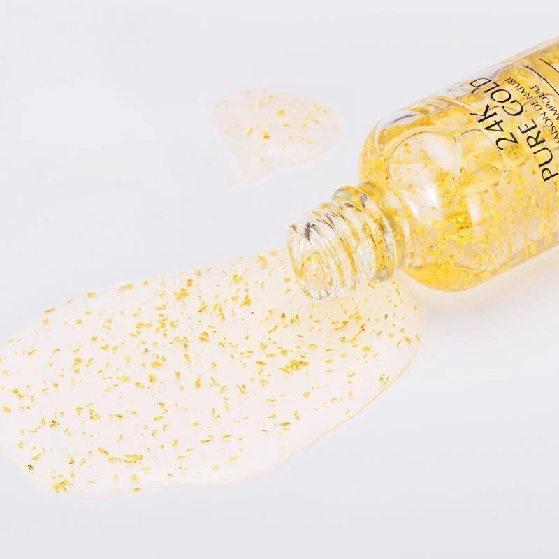 

Gold essence for hydrates moisturizes gold nicotinamide 24k gold serum for shrinking pores producing hyaluronic acid