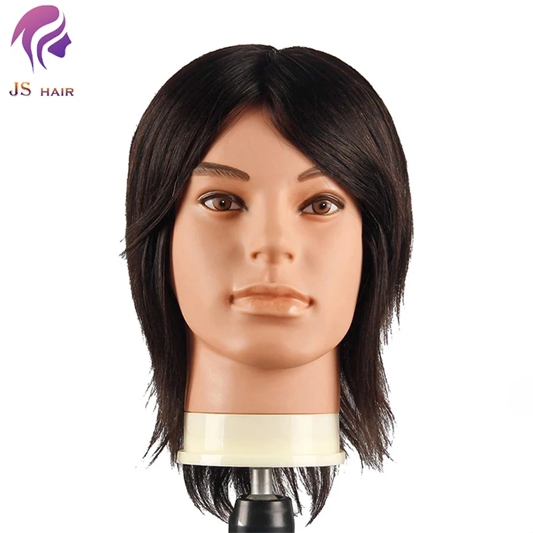 

100% human hair doll,male hair mannequin heads without beard, ,natural hair training head mannequin