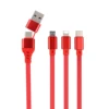 Biggest sale Custom Logo Multi Nylon Charger Cable Type C to 8pin Fast Charging USB Multiple Connector For iphone huawei