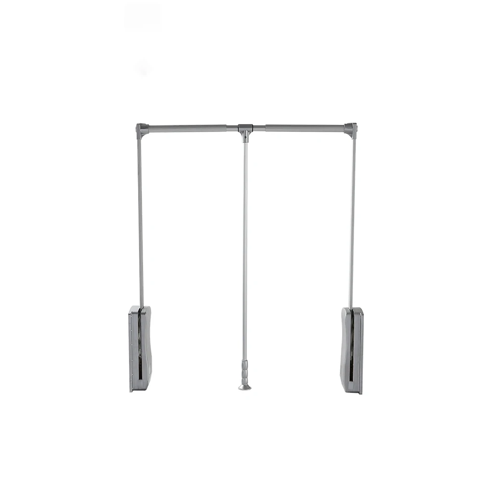 

AOLISHENG Wardrobe Hanging Rail Sliding Rail Folding Hanger Storage System, Silver