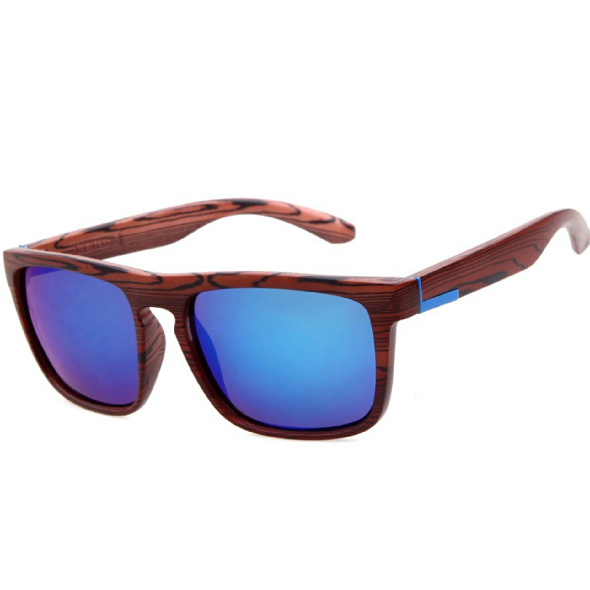 

Wood Sunglasses Men Reflective Square Sun Glasses For Men Women Mirror Eyewear 106602