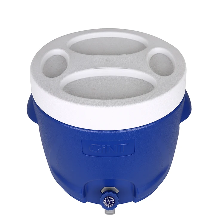 

GiNT 10L Chinese Supplier Round Plastic Insulated Ice Cooler Portable Water Drinks Ice Cooler Jug for Outdoor Camping, Customized color