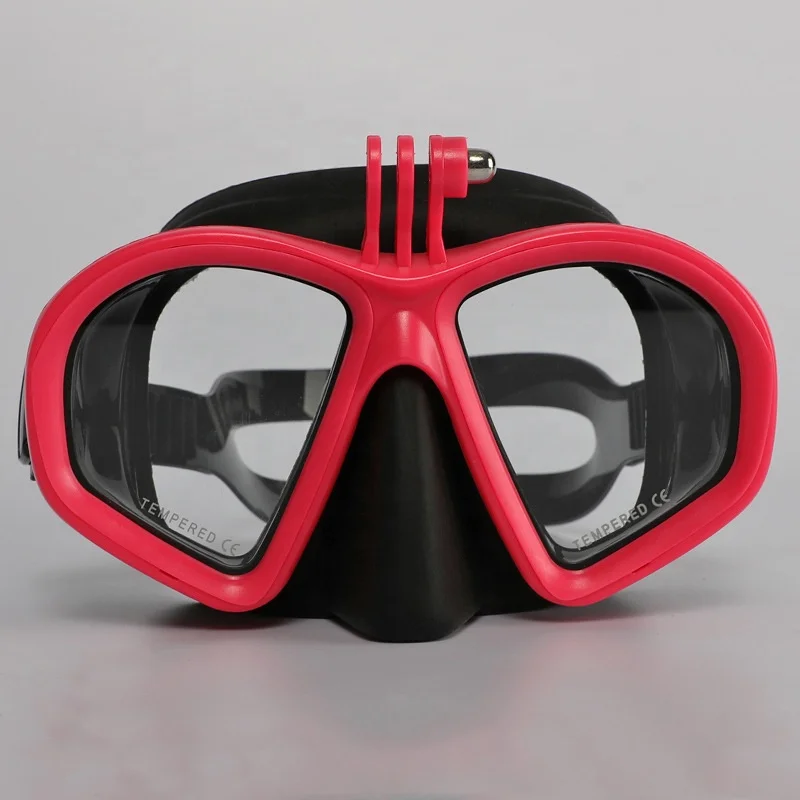 

Adult Scuba Diving Mask Red Frame Diving Equipment Scuba Diving Mask, Black