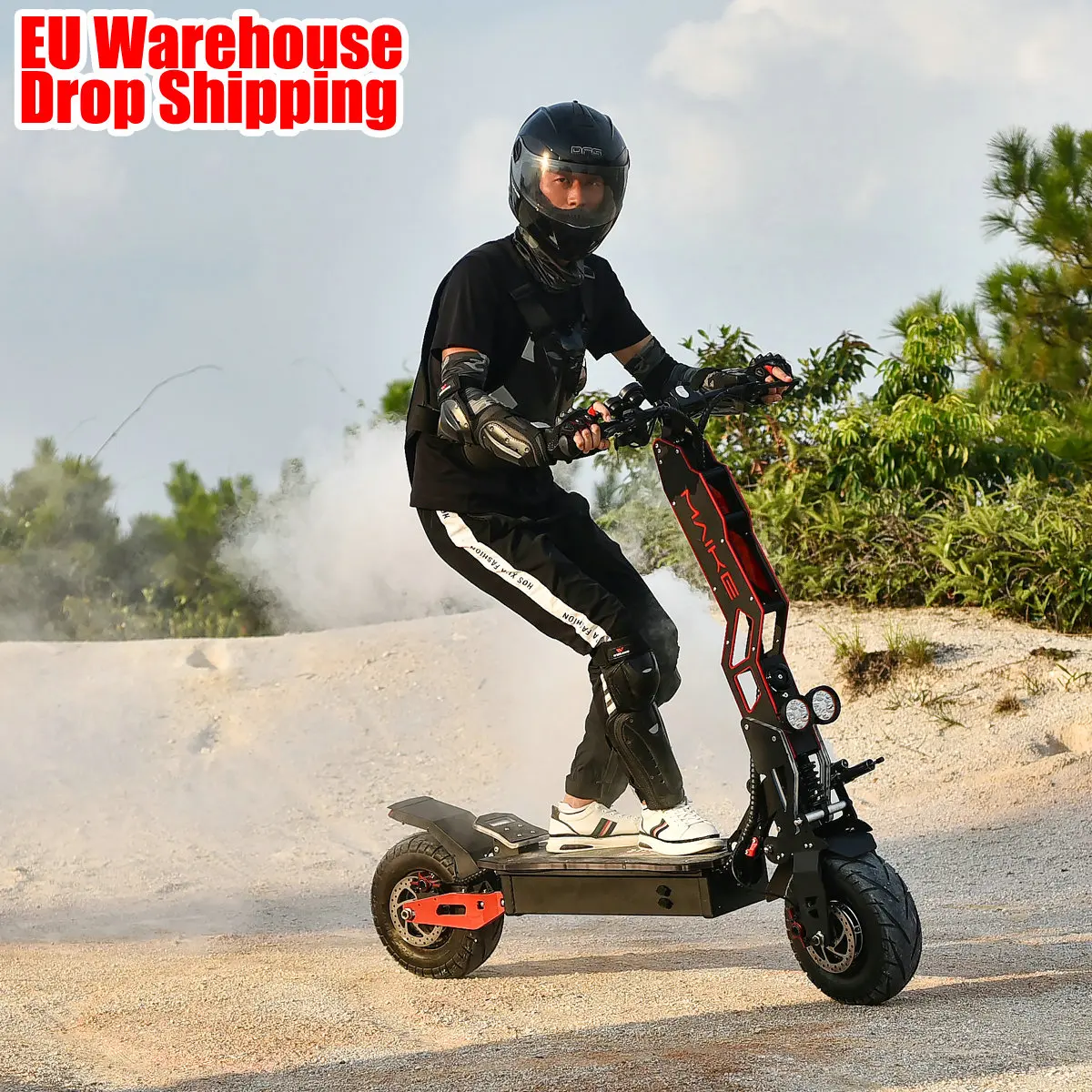 

Free Shipping maike mks dual scooter eu warehouse 13 inch wide wheel 90kmh scooter 8000w high speed scooter