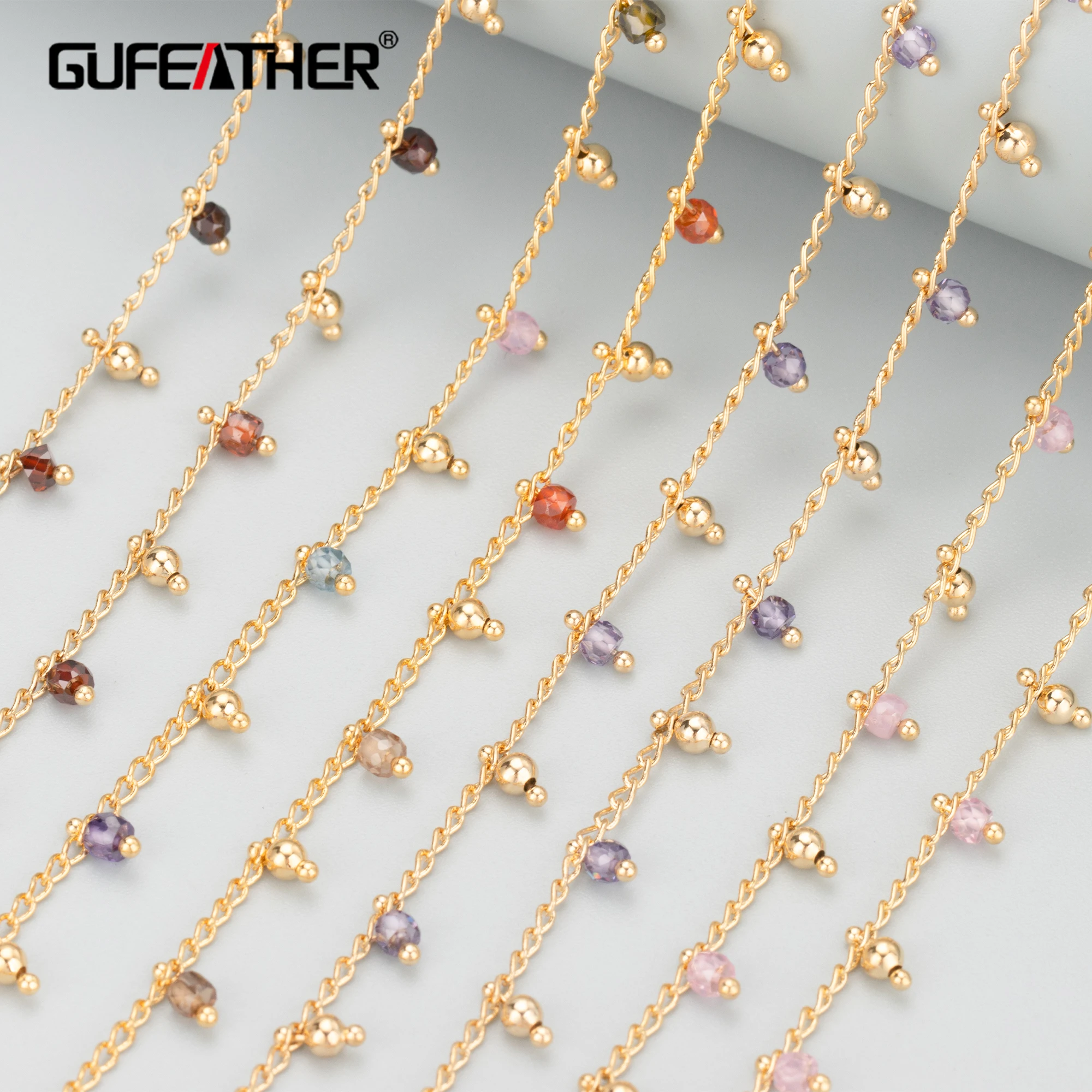 

C88 the most popular 18k gold plated necklace zircon bracelet necklace diy jewelry accessories 1m /lot