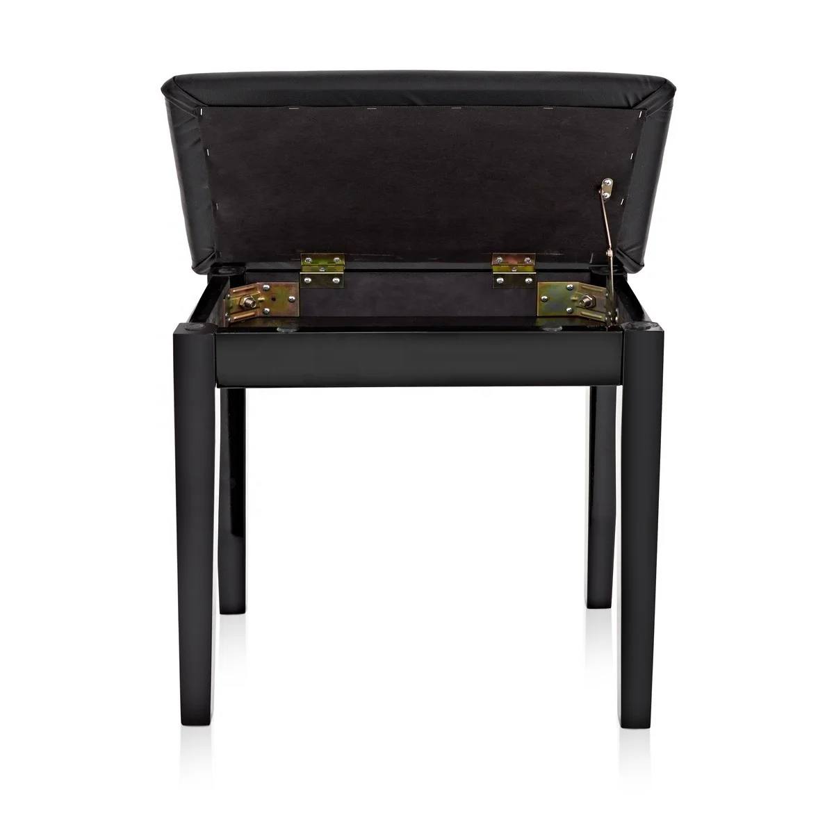 

non adjustable piano bench with storage in black