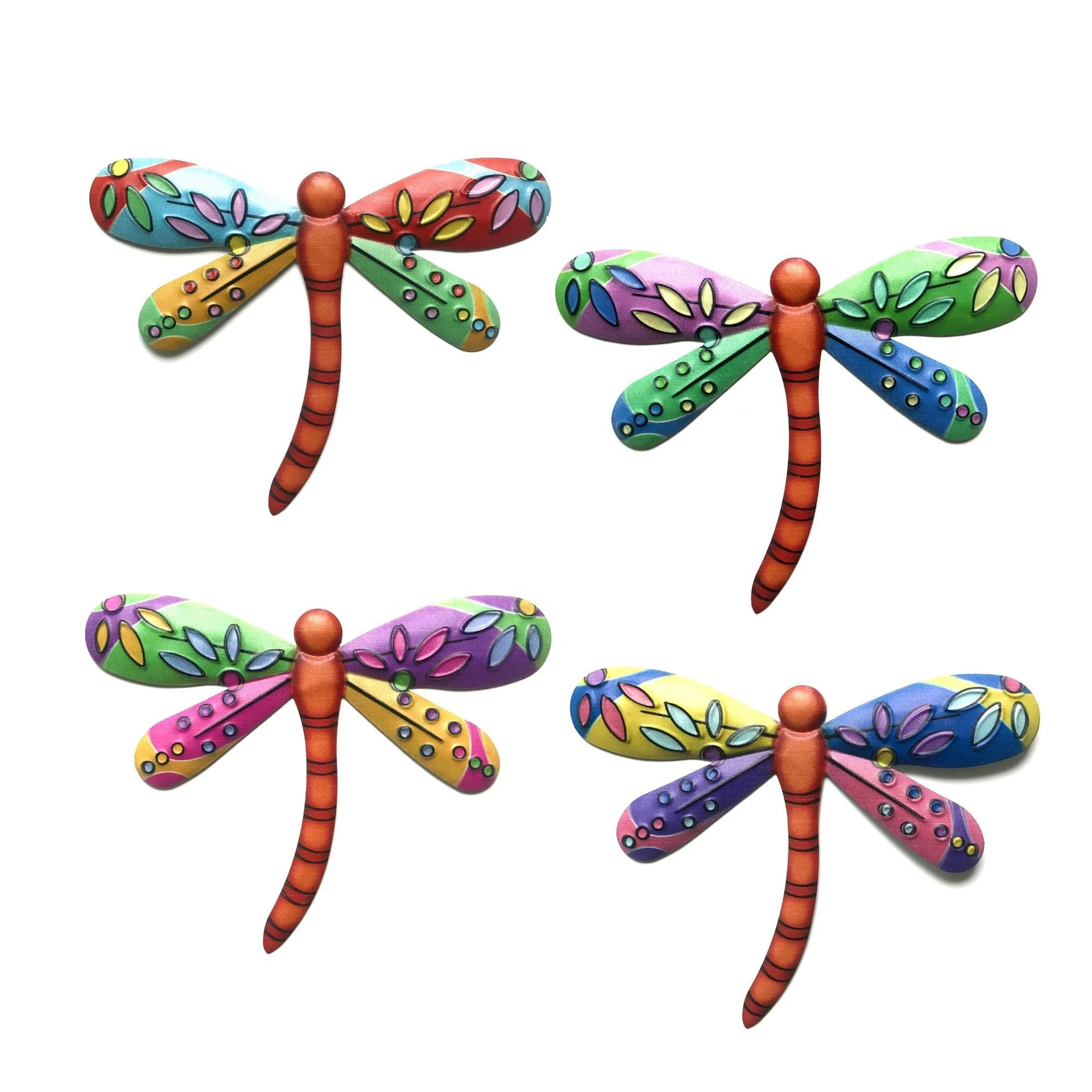 

Set of 4 Animal Home Decorative dragonfly Metal Cast Iron Wall Mounted decoration