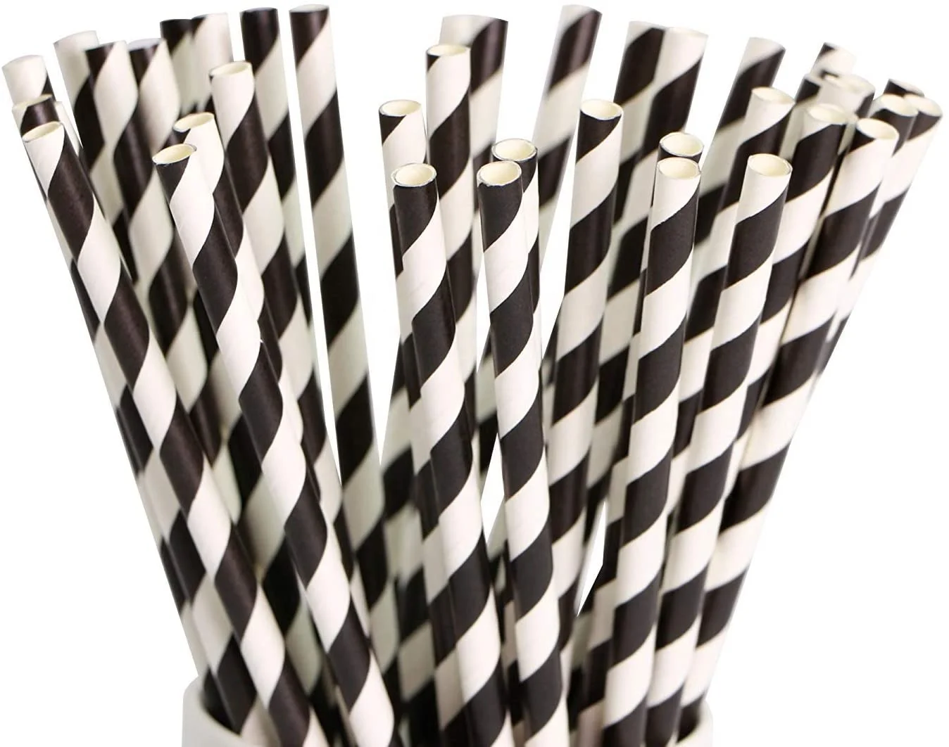 

Long Lasting Broom Straw With Bio Paper With Bellyband Black and White, Black/white