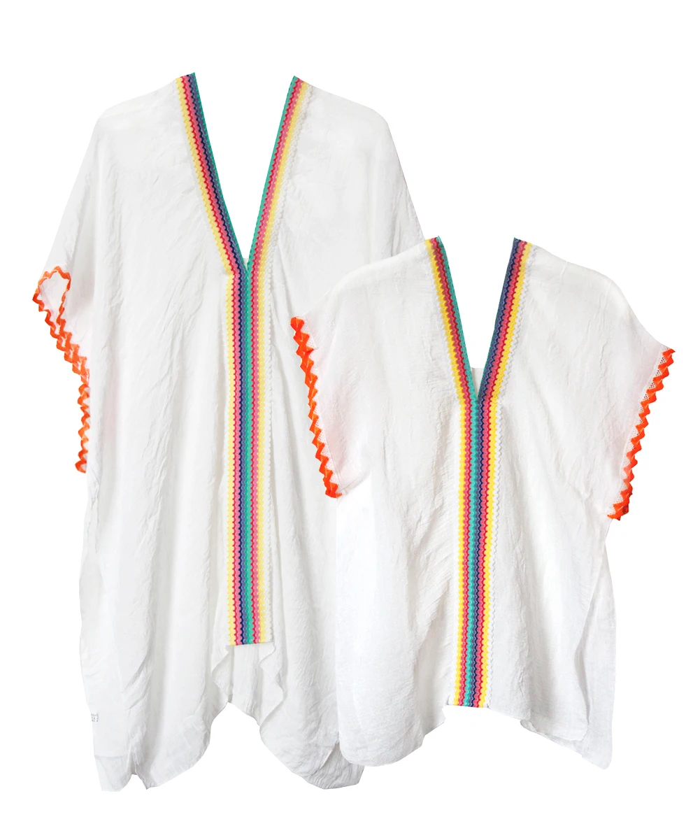 

Mother And Kids Beach Cover Up Dress Women Chiffon Lace Bathing Suit Swimsuit Cover Ups