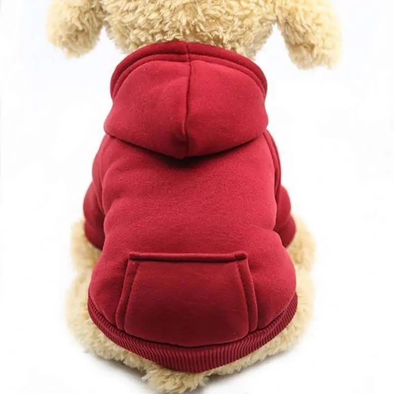 

Fleece and Cotton Lining Extra Warm Dog Hoodie in Winter Small Dog Jacket Puppy Coats with Hooded, Pink , blue