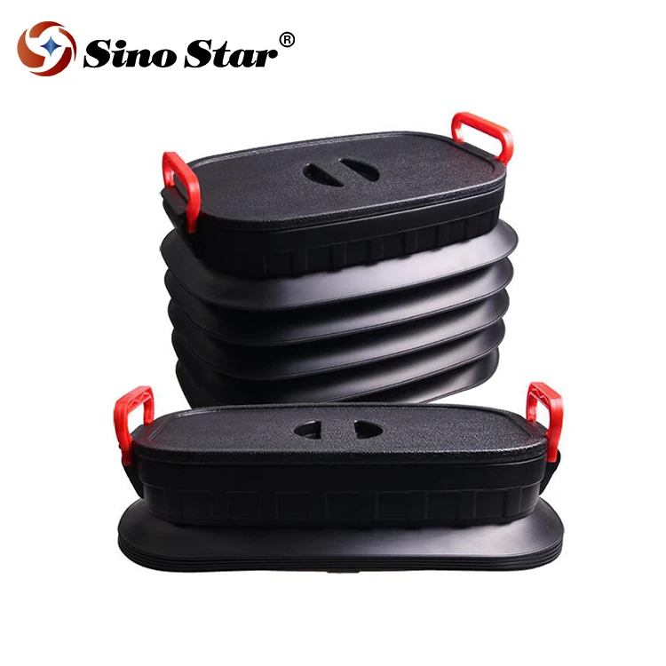 

Water Bucket Retractable Car Trash Can Camping Accessories Outdoor Fishing Bucket 1 PC Multifunctional Portable Car Storage, Black+red