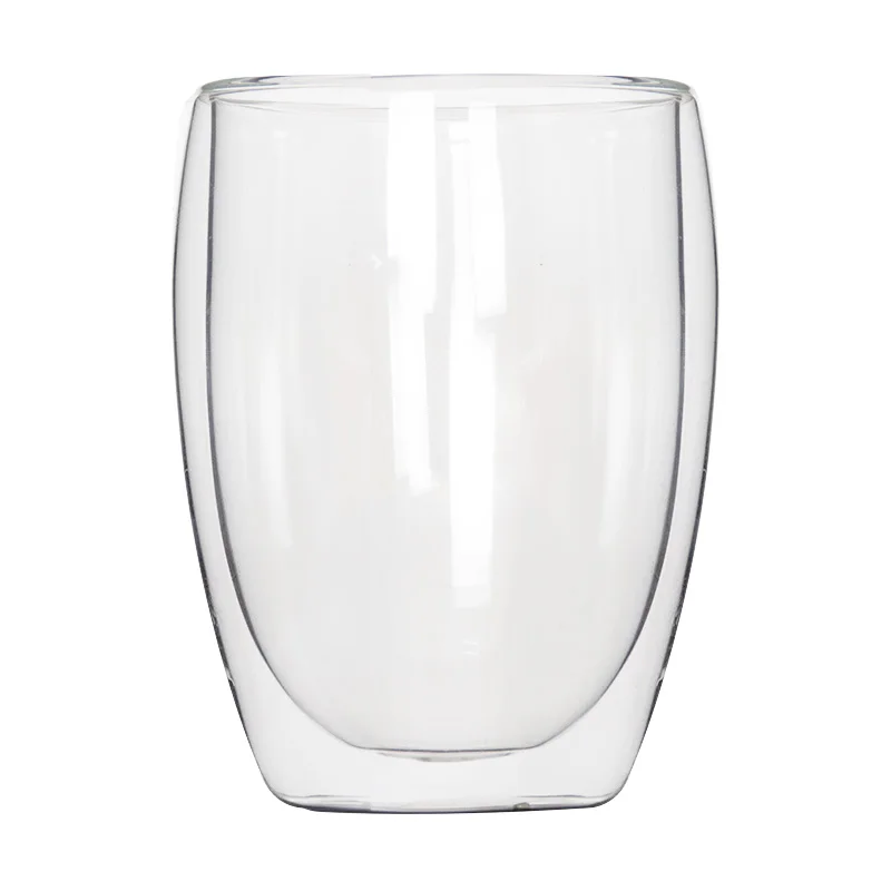 

Wholesaler healthy glassware double wall glass coffee cup, Transparent