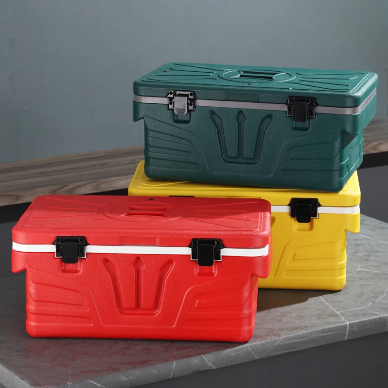 Insulated Cooler Box — Multi-Color (Red / Yellow / Green)