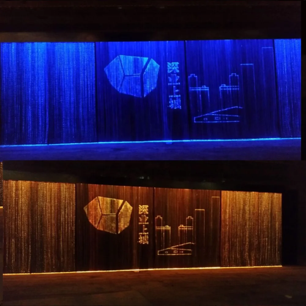 

Free shipping 1.0mm twinkle sparkle fiber curtain logo light with color changeable for outdoor project 3m*3m