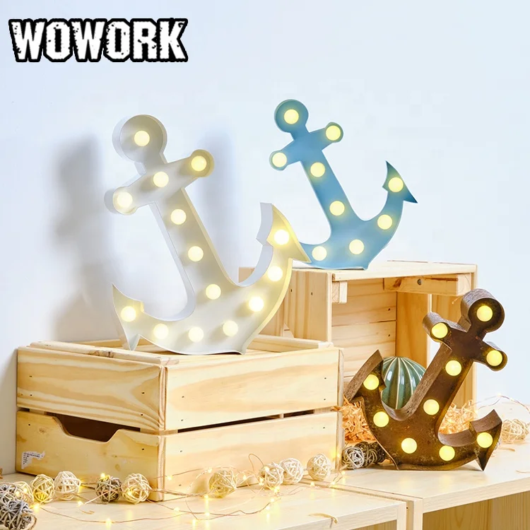 

2024 WOWORK factory supplier Christmas day metal marquee letter sign light for kids room wall hanging