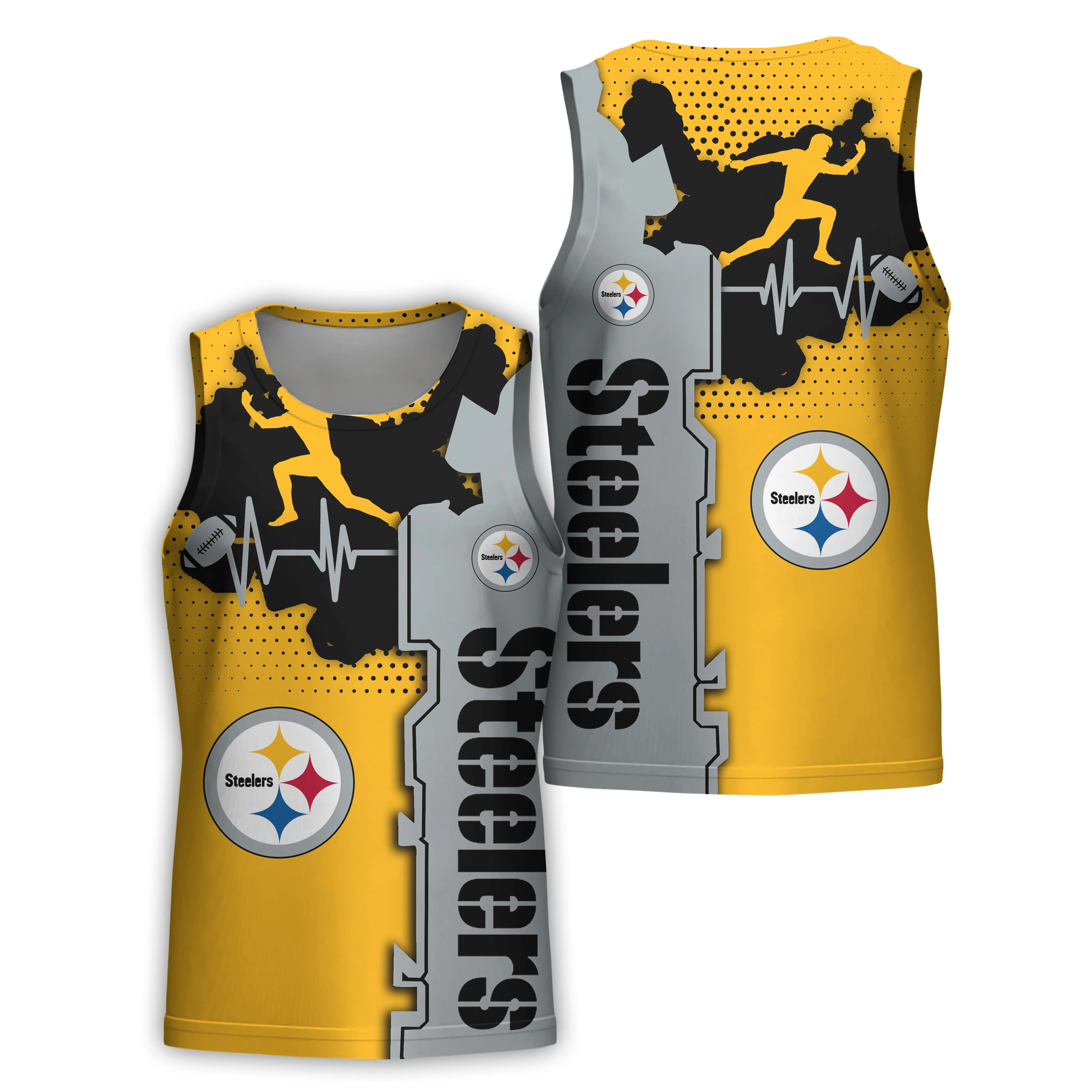 

Wholesale NFL 32 Football Teams High Quality Quick Drying Polyester Sleeveless T-Shirt