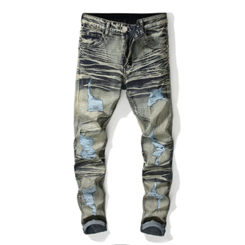 

Wholesale Euramerica men's jeans Fashion Casual Pants Autumn pencil Pants Hot Style Men's Pure Color Jeans, Customized color