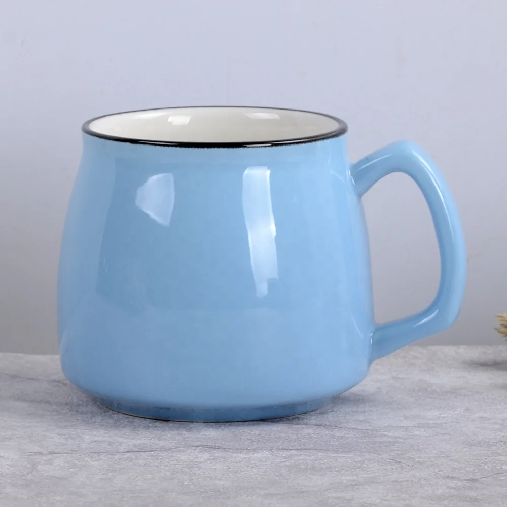 

Japanese style custom colorful decal logo candy color glazed ceramic coffee cup 360ml ceramic water mug cup, Red , dark green , grey , yellow , pink , etc