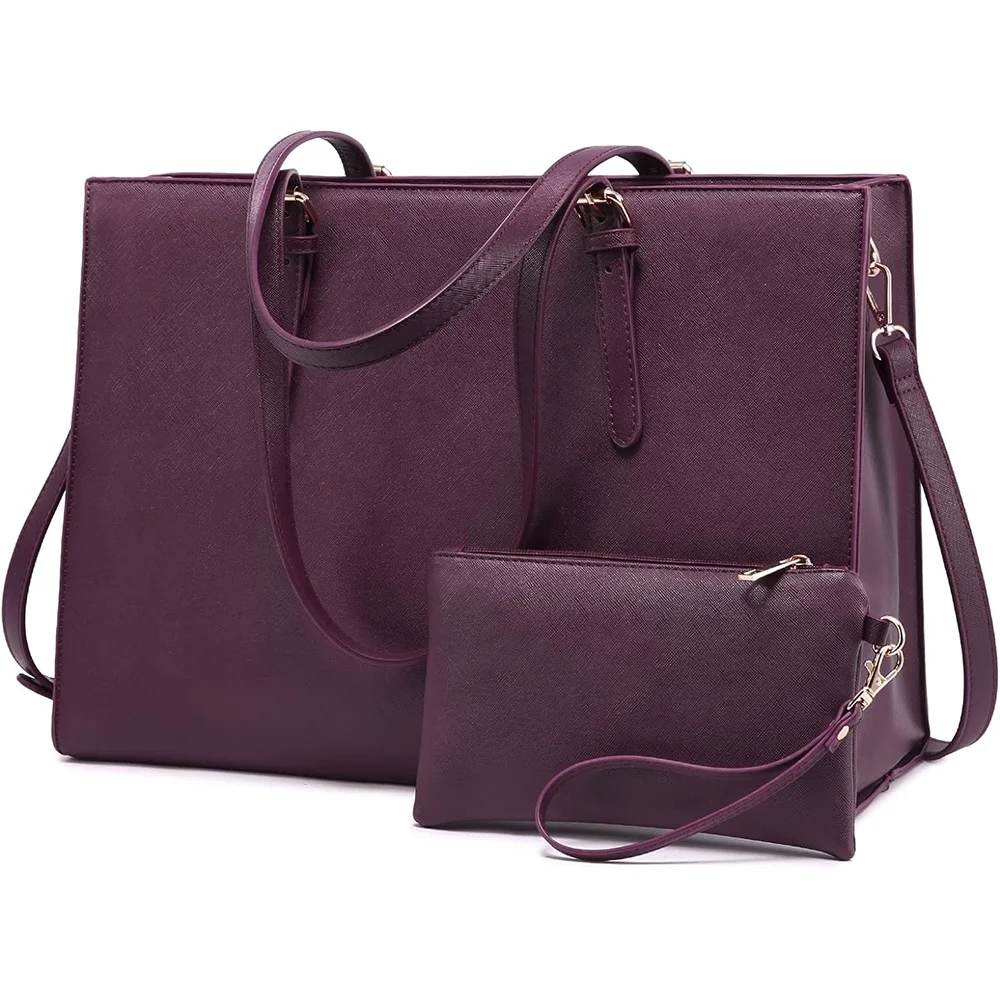 LOVEVOOK Wholesale 2pc Business Briefcase Computer Purse and Bags Office Work School Shoulder Bag for Women Laptop Tote Handbags
