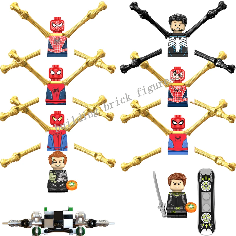 

KF6159 New Super Heroes Spider Green Goblin Mini Assembled Action Figures Man Figures Building Blocks Kids Gift Toys