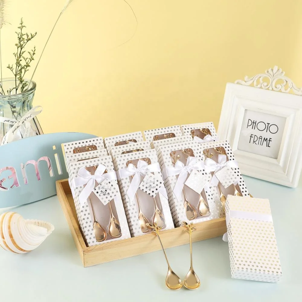 
Wholesale Stainless Steel Leaf Drink Tea Coffee Spoon Souvenirs Return Gifts Coffee Spoons For Guest 