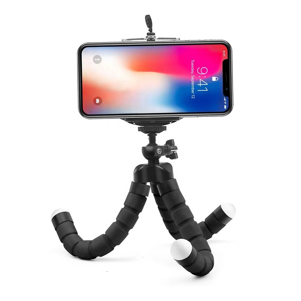 
Mini Sponge Tripod phone Holder Clip 360 Rotation Lazy Octopus Action Camera Tripods For Gopro hero 8 7 Smart Mobile Phone 