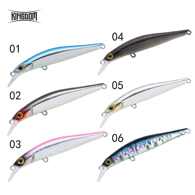 

Kingdom 9506 Hot-selling Minnow Fishing Lure 105mm/18.5g Artififial Sinking Fishing Bait Counterweight Design Hard Bait Lure, 6 colors
