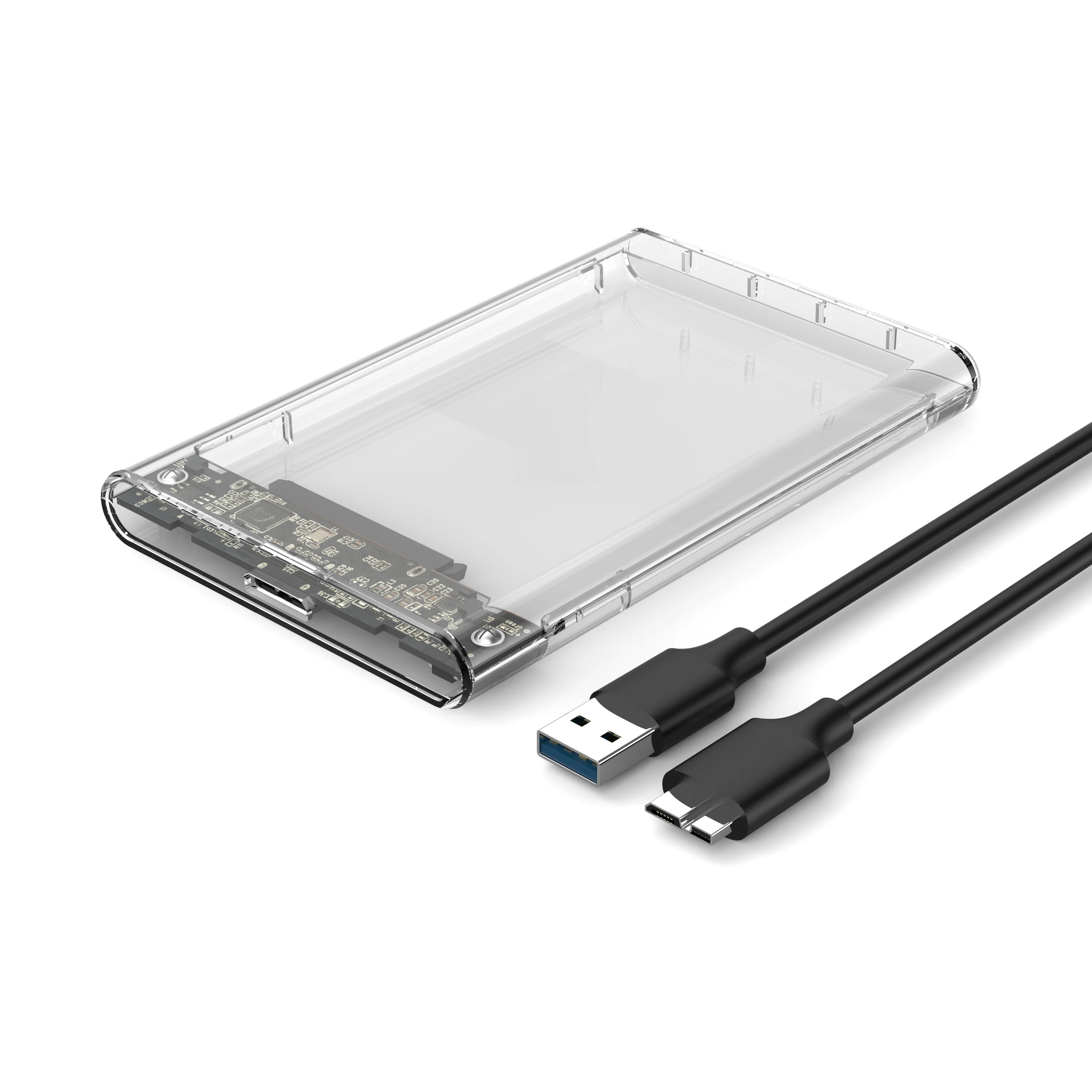

Tool Free 5 Gbps 2TB 2.5" 3.0 SATA HDD Hard Disk Drive Naked External BOX HDD Enclosure Transparent Case