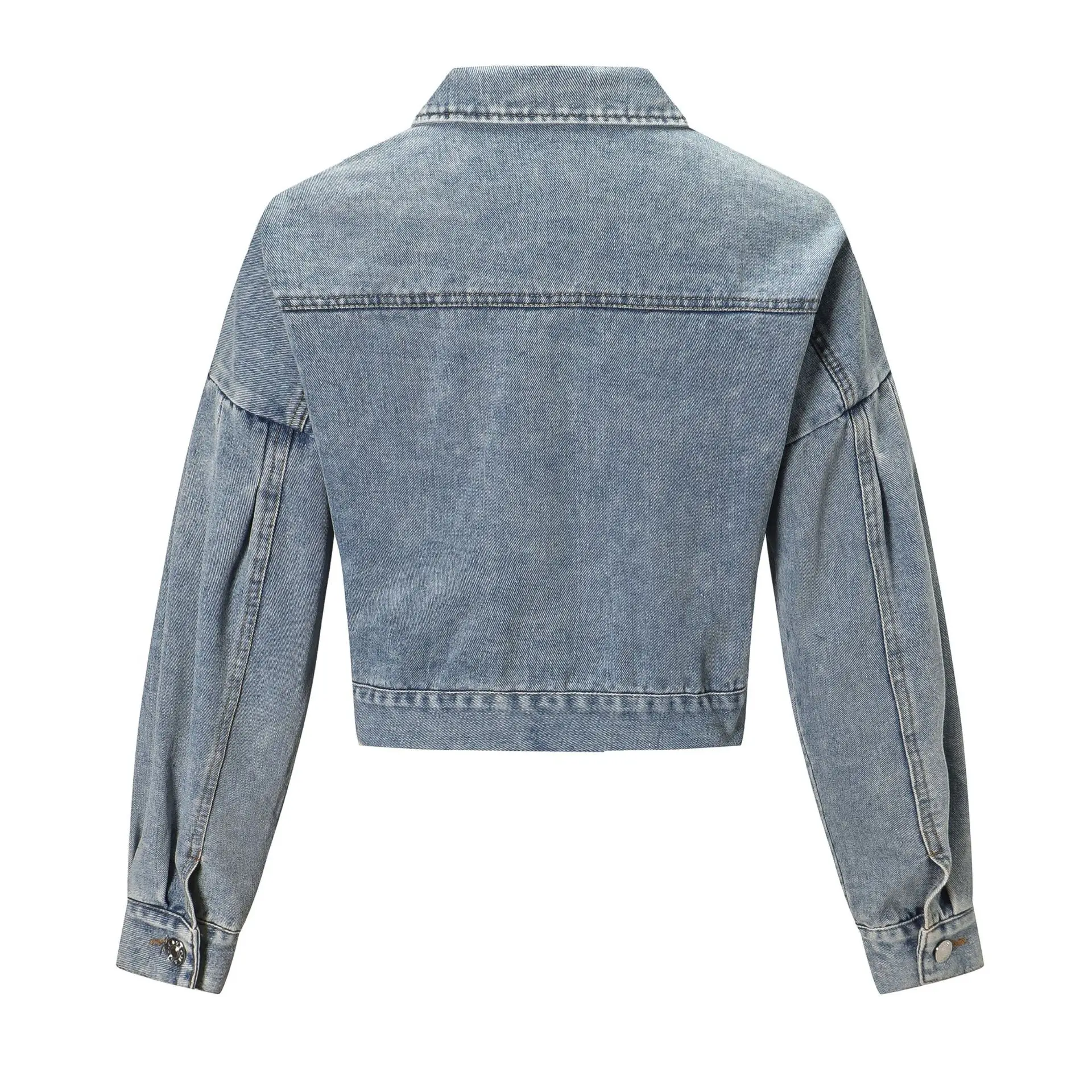 Buy Puff Sleeve Denim Jacket,Oversized 