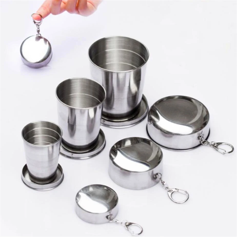 

70ml Stainless steel foldable collapsible cup, Customized color